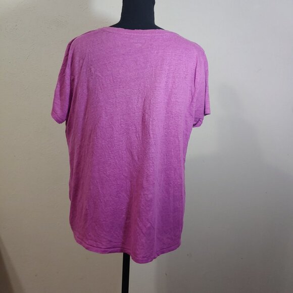 Eileen Fisher Short Sleeve Organic Linen T Shirt - Picture 3 of 6